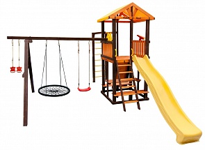 Игровой комплекс для дачи Bari-7 + качели Паутина Perfetto sport (Perfetto Sport, СГ000005022)